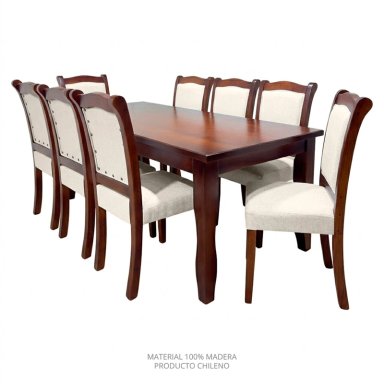 JUEGO DE COMEDOR LIVING FACTORY DUBAI 8 SILLAS - 2
