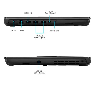 NOTEBOOK ASUS TUF GAMING A15 FA506NCQ-HN043W AMD RYZEN 7 16GB RAM 512GB SSD NVIDIA RTX 3050 15.6” - 6