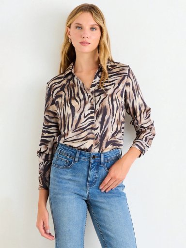 POLERA MUJER ASH MANGA LARGA PUÑO ANCHO - 1