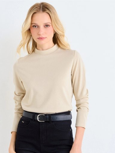POLERA MUJER ASH CUELLO ALTO MANGA LARGA - 2