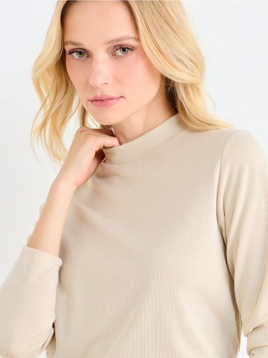 POLERA MUJER ASH CUELLO ALTO MANGA LARGA - 4