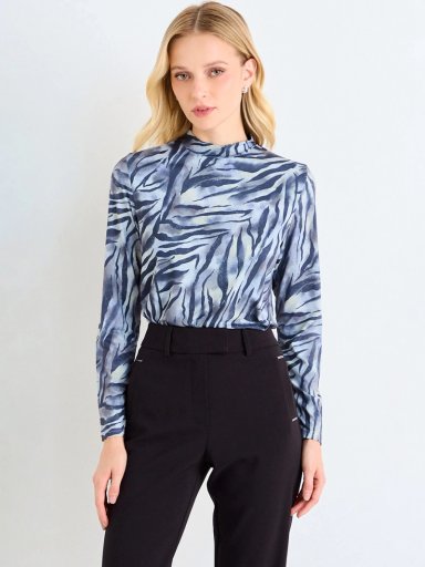 POLERA MUJER ASH CUELLO ALTO MANGA LARGA - 1