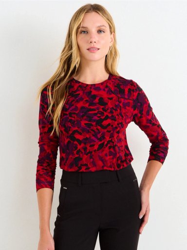 POLERA MUJER ASH CUELLO REDONDO MANGA LARGA PRINT - 2