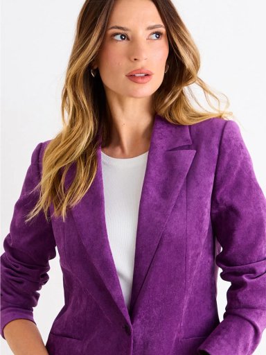 BLAZER MUJER ASH LISO SOLAPA ABOTONADO - 3