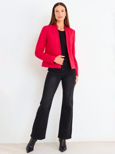 BLAZER MUJER ASH MANGA LARGA SIN SOLAPA - 1