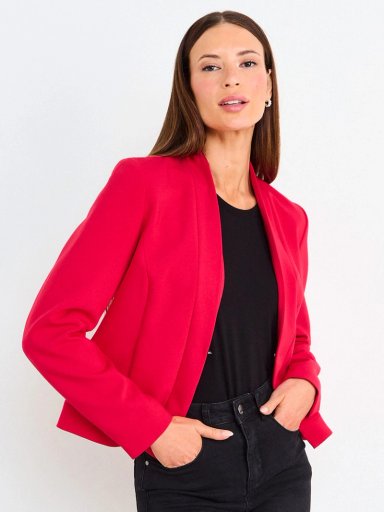 BLAZER MUJER ASH MANGA LARGA SIN SOLAPA - 2
