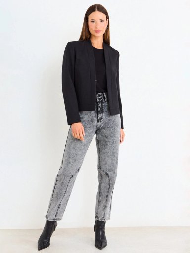 BLAZER MUJER ASH MANGA LARGA SIN SOLAPA - 1