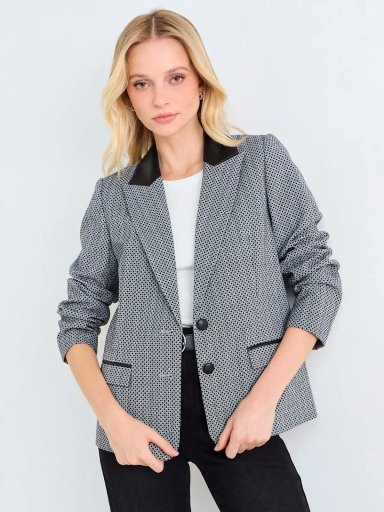 BLAZER MUJER ASH ALGODÓN ENTALLADO APLICACIONES - 3