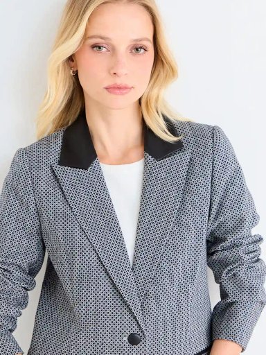 BLAZER MUJER ASH ALGODÓN ENTALLADO APLICACIONES - 5