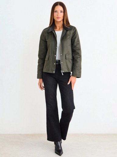 CHAQUETA MUJER ASH ALGODÓN LISA TIPO BARBOUR - 1