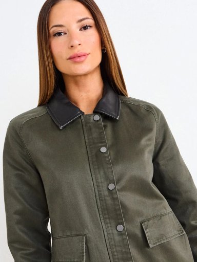 CHAQUETA MUJER ASH ALGODÓN LISA TIPO BARBOUR - 4