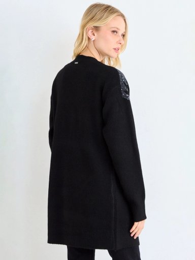 CARDIGAN MUJER ASH LARGO LENTEJUELAS - 2