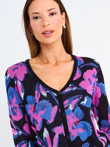 POLERA MUJER ASH TEJIDA JACQUARD BOTONES - 4