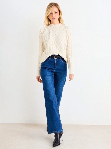 SWEATER MUJER ASH CHENILLE TRENZADO - 1