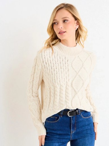 SWEATER MUJER ASH CHENILLE TRENZADO - 2