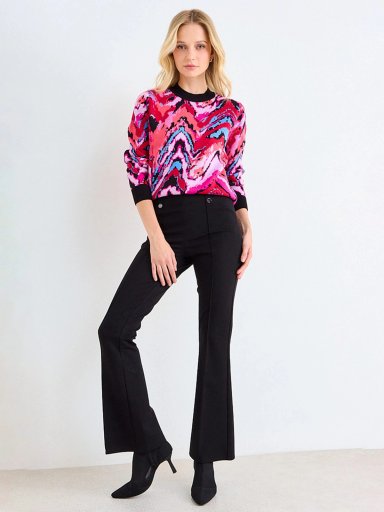SWEATER MUJER ASH CUELLO REDONDO JACQUARD - 1