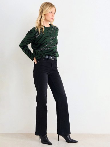 SWEATER MUJER ASH LISO LARGO - 2