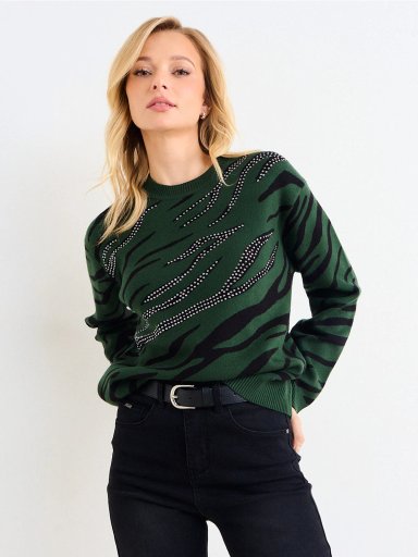 SWEATER MUJER ASH LISO LARGO - 3