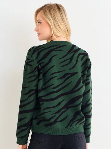 SWEATER MUJER ASH LISO LARGO - 4