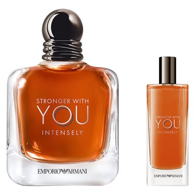 SET PERFUME GIORGIO ARMANI STRONGER WITH YOU INTENSELY HOMBRE EDP 100 ML + 15 ML - 1