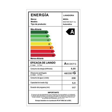 LAVADORA CARGA SUPERIOR MIDEA MA516W180/T-CL 18KG NEGRO - 10