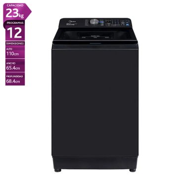LAVADORA CARGA SUPERIOR MIDEA MA516W230/T-CL 23KG NEGRO - 1