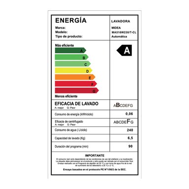 LAVADORA CARGA SUPERIOR MIDEA MA516W230/T-CL 23KG NEGRO - 10