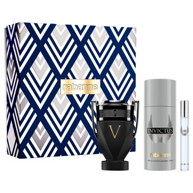 ESTUCHE PERFUME HOMBRE PACO RABANNE INVICTUS VICTORY ABSOLUT PARFUM INTENSE 100ML+DESODORANTE 150ML+EDT 10ML - 1