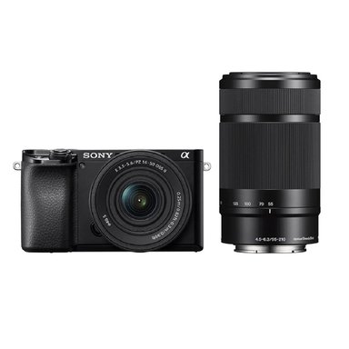 CÁMARA MIRRORLESS SONY APS-C ILCE-6100X: A6100 + LENTE SELP16502 + LENTE SEL55210 - 1