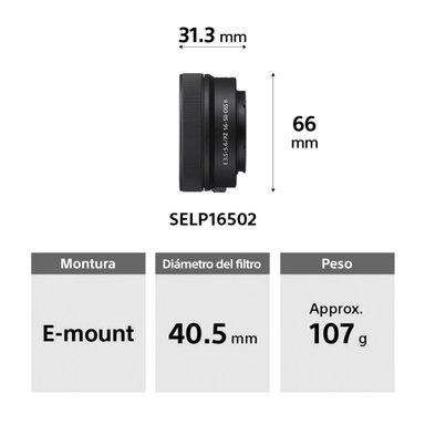 CÁMARA MIRRORLESS SONY APS-C ILCE-6100X: A6100 + LENTE SELP16502 + LENTE SEL55210 - 11