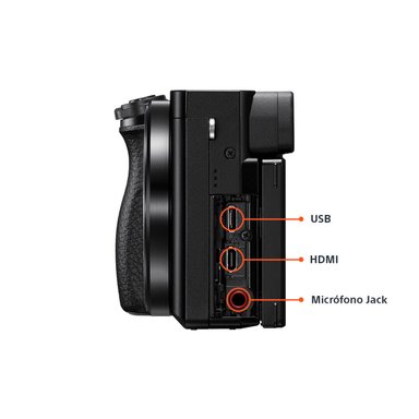 CÁMARA MIRRORLESS SONY APS-C ILCE-6100X: A6100 + LENTE SELP16502 + LENTE SEL55210 - 6