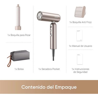 SECADOR DE PELO DREAME POCKET IONIC DRYER - 10