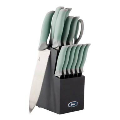 SET CUCHILLOS OSTER LINDBERGH ACERO INOXIDABLE 14 PZS VERDE - 2