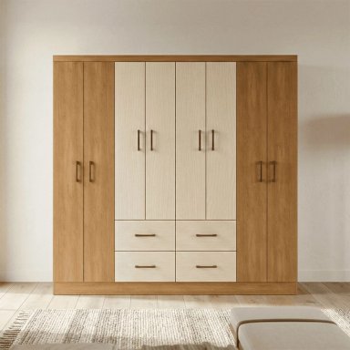 CLOSET EXIT ROBLES MADERA DE PINO 8 PUERTAS 4 CAJONES - 1