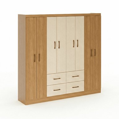 CLOSET EXIT ROBLES MADERA DE PINO 8 PUERTAS 4 CAJONES - 2