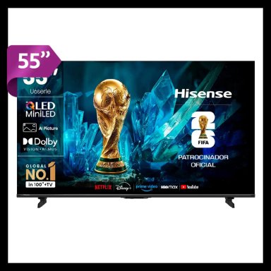 SMART TV HISENSE MINI LED 4K UHD 55” U6ESV - 1