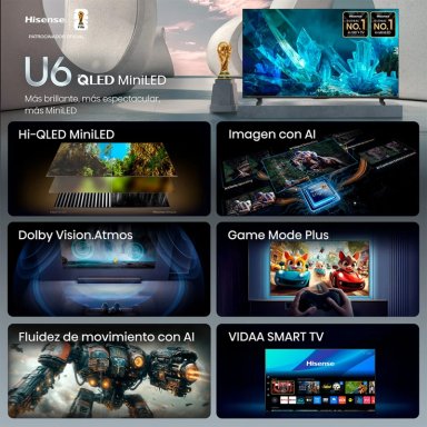 SMART TV HISENSE MINI LED 4K UHD 55” U6ESV - 4