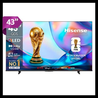 SMART TV HISENSE QLED 4K UHD 43” QD5SV - 1