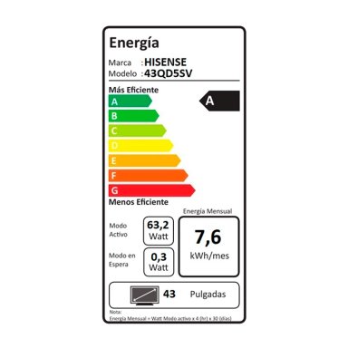 SMART TV HISENSE QLED 4K UHD 43” QD5SV - 13