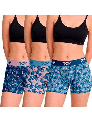 BOXER MUJER TOP PACK X3 ALGODÓN STITCH - 1