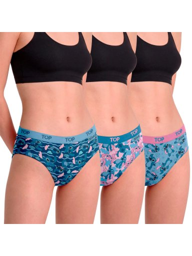 CALZÓN TOP PACK X3 PANTALETA STITCH - 1