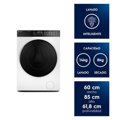 LAVADORA SECADORA ELECTROLUX EFLWD12W 14KG 8KG BLANCO - 10
