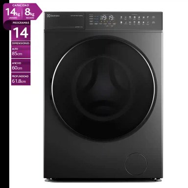 LAVADORA SECADORA ELECTROLUX FLWD12AU 14KG 8KG GRAFITO - 1