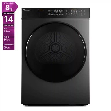 SECADORA DE ROPA BOMBA DE CALOR ELECTROLUX ETDHP8SZ 8KG GRAFITO - 1