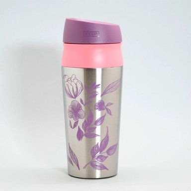 MUG KEEP BOTON NATURE ROSA - 2