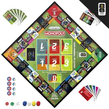 JUEGO DE MESA MONOPOLY PANINI PRIZM: COPA MUNDIAL DE LA FIFA - 10