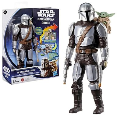 FIGURA DE ACCIÓN STAR WARS THE MANDALORIAN & GROGU BLÁSTER CAZARRECOMPENSAS - 1