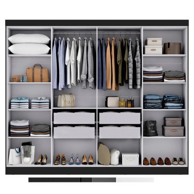 CLOSET DI PORETTI DESIGN PARIS 8P 4C NEGRO - 3