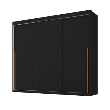 CLOSET DI PORETTI DESIGN SENNA 3P 6C NEGRO - 2