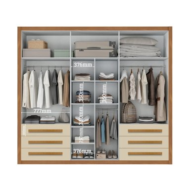 CLOSET DI PORETTI DESIGN VENETO 6P 6C CAFÉ - 4